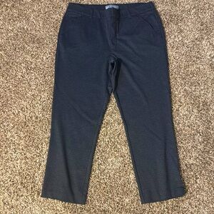 Wit & Wisdom High Rise Dark Gray/ Black Checkered Crop Pant - Size 12